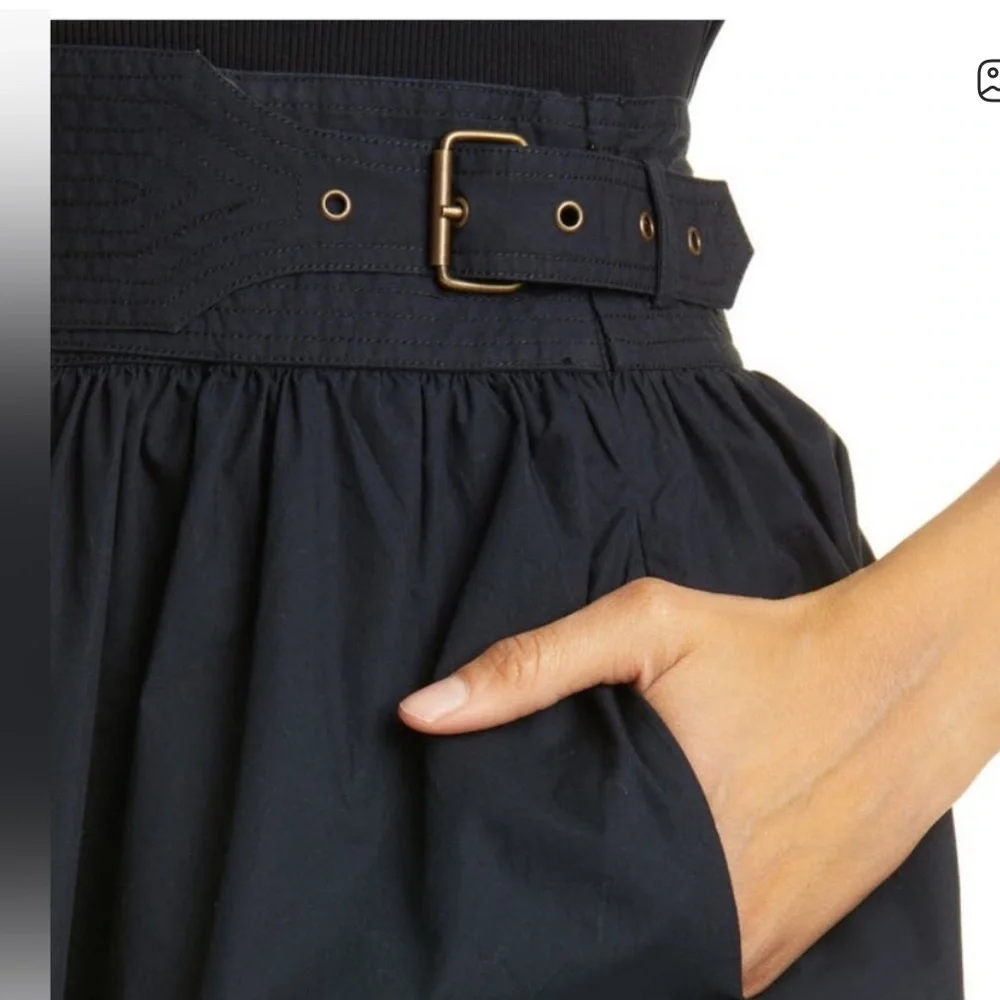 Ulla Johnson black buckled shorts with side zip - Picture 2 of 8